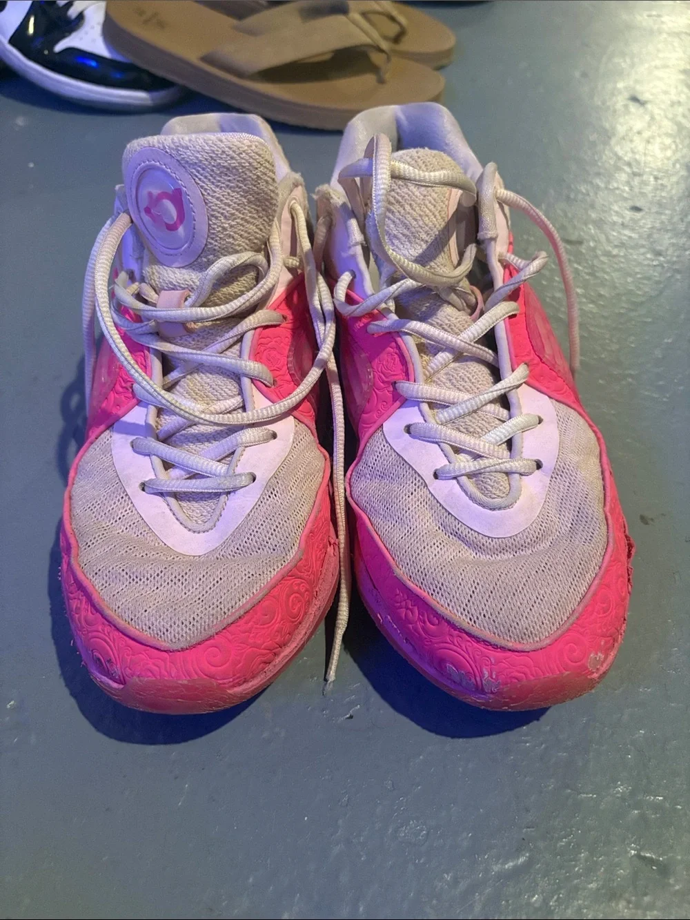 Nike Kids Athletic Sneakers in Pink and White
